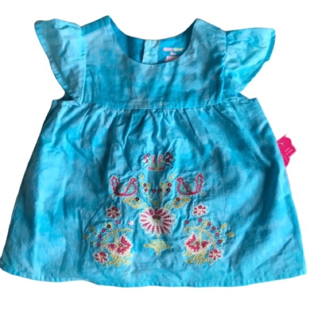 Amy Coe girl 18M blue embroidered sequin dress NWT